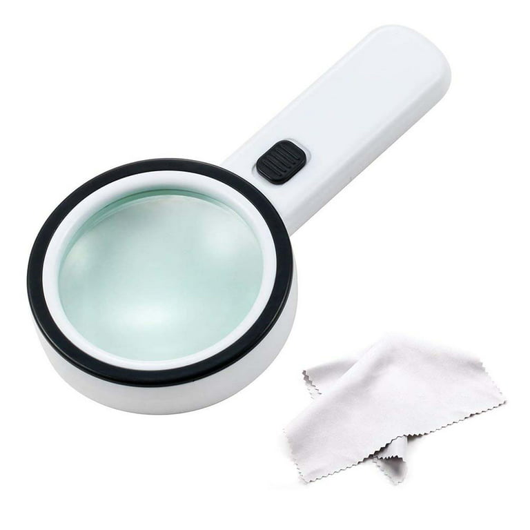 EXTR ANT 3X Metal Frame Handheld Magnifying Glass Optical Glass Lens Wood Handle Magnifier for Reading 